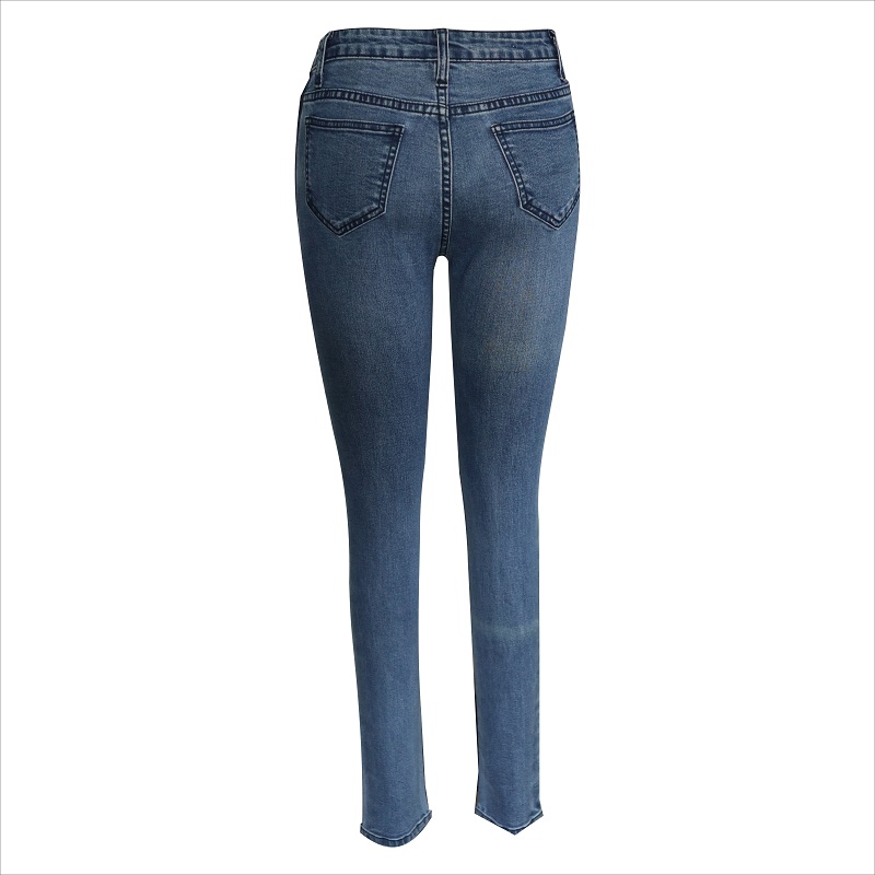 contraste de moda lavagem skinny jeans WS10122