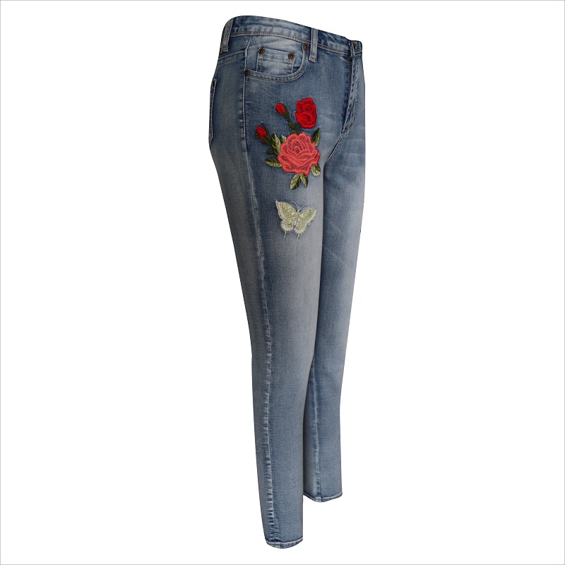 mulheres bordado jeans WS1382 $ 8- $ 9