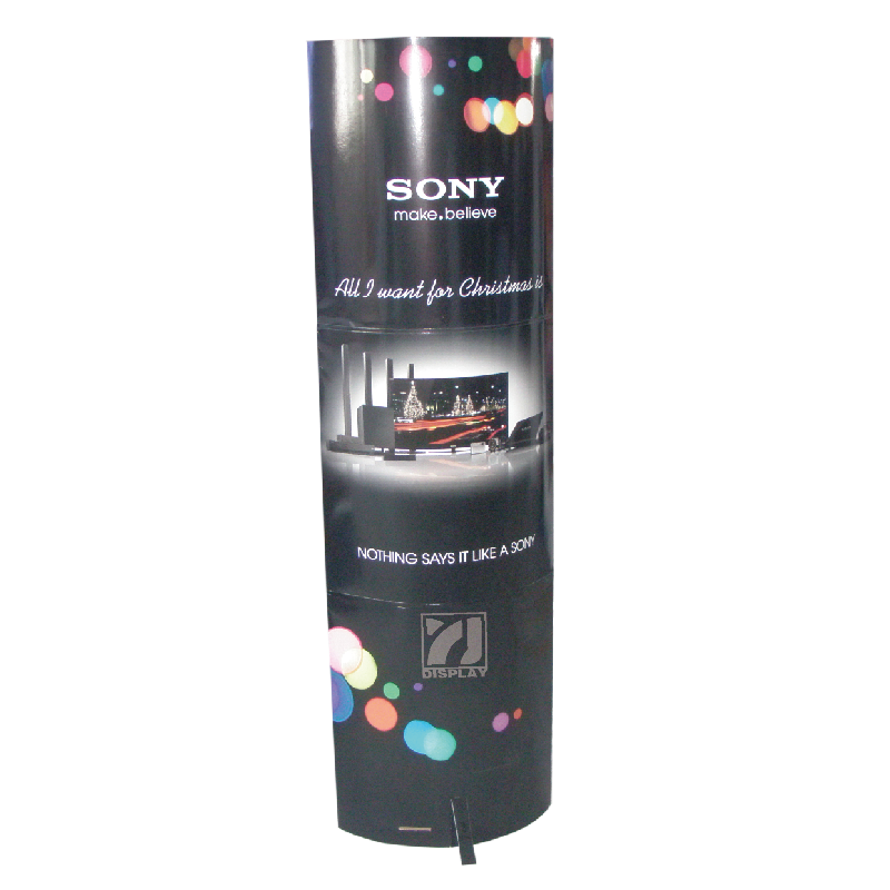 Publicidade Personalizado Impresso Folding Stand Banner Totem Display Papel POP Papelão Standee
