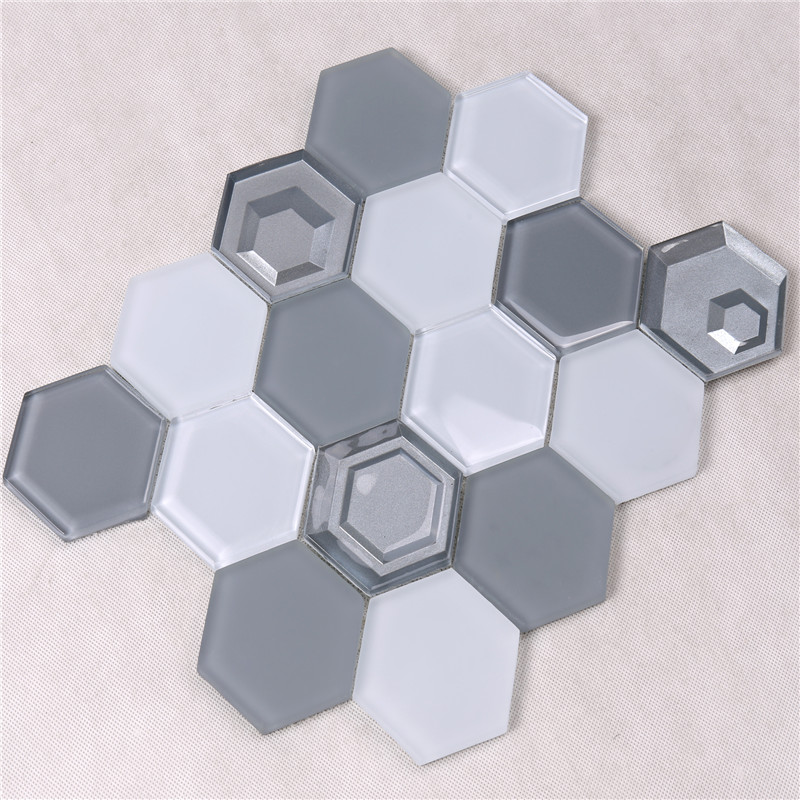 Fábrica de Foshan personalizado design hexagonal mosaico