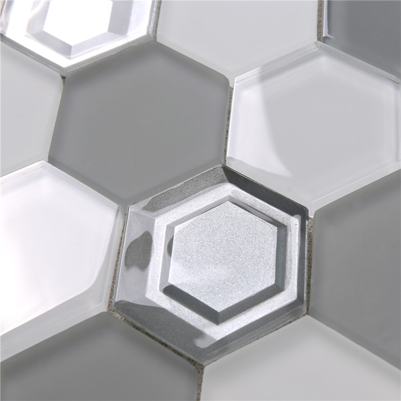 Fábrica de Foshan personalizado design hexagonal mosaico