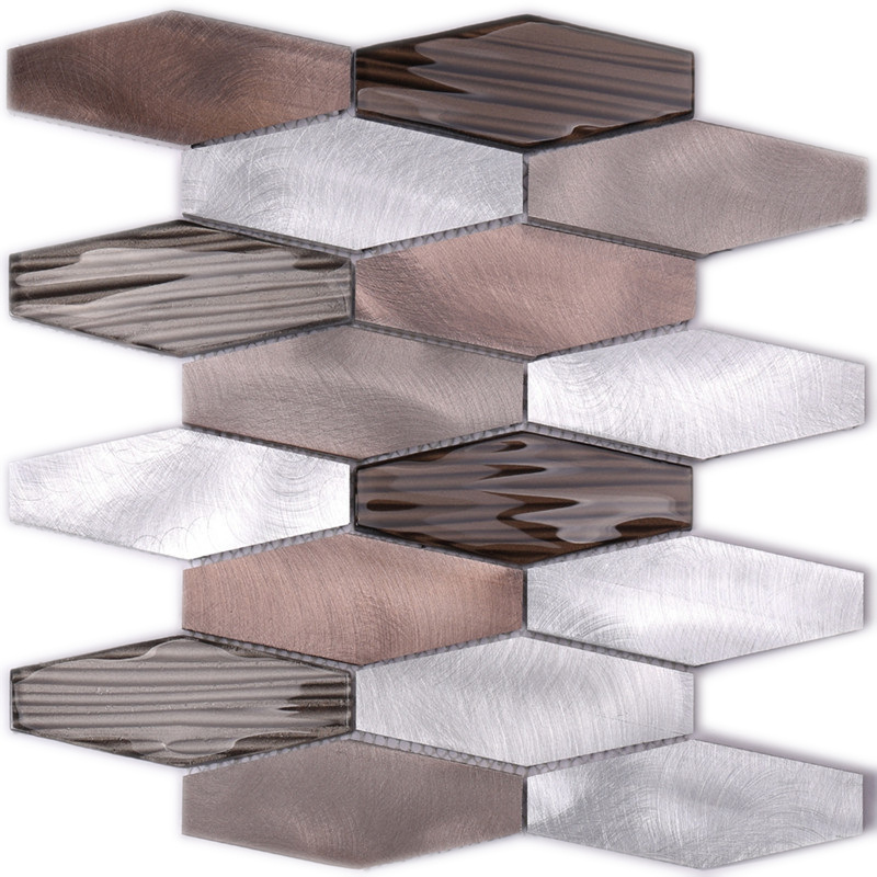 As telhas da liga de alumínio do metal misturam telhas de mosaico de vidro