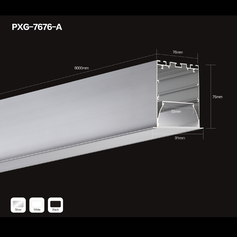 Perfil de alumínio extrudado tipo perfil de alumínio U para iluminação LED