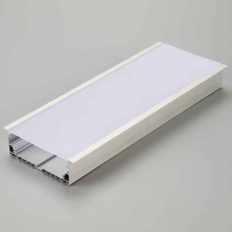 Perfil de alumínio LED com forma plana de difusor de PC