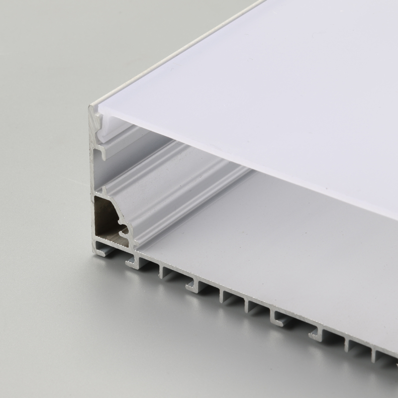 Perfil de alumínio LED com forma plana de difusor de PC para faixa de LED