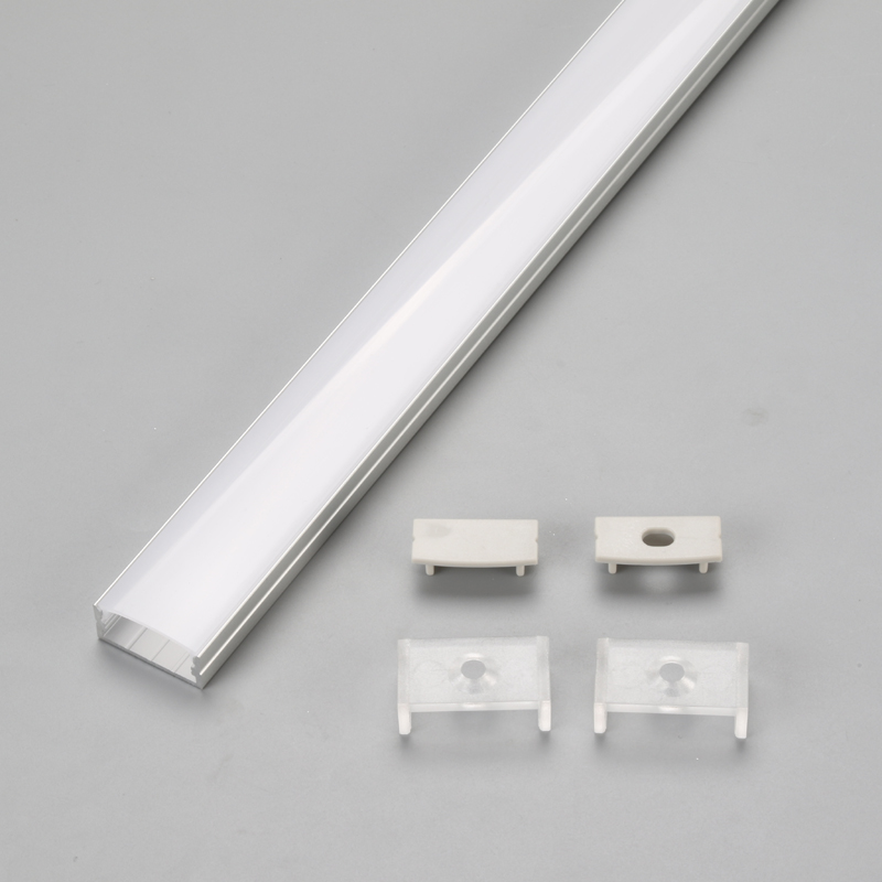 Produto de alojamento de luz linear, com parafusos de tampas de extremidades de clipes e tampa de comprimento personalizado