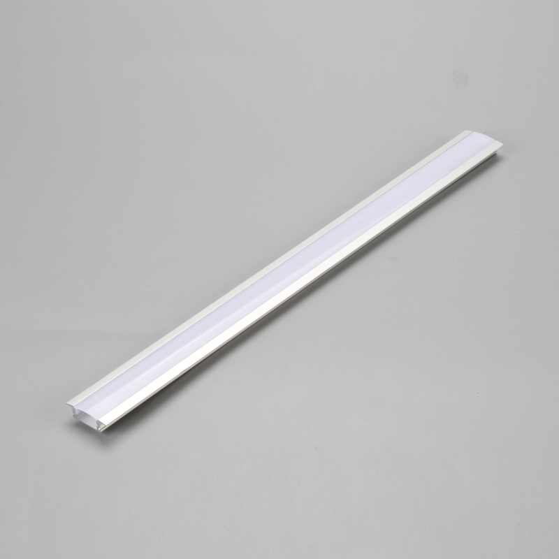 Perfil LED de extrusão de alumínio para caixa de luz linear embutida com difusor leitoso / fosco