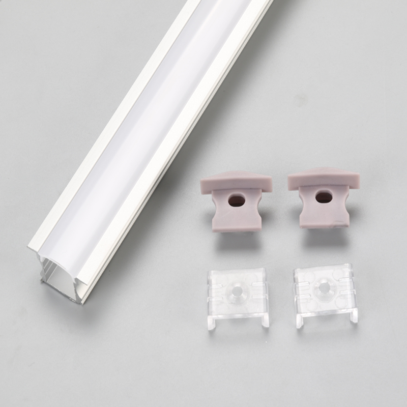 Invólucro de luz linear LED de encastrar com perfil de alumínio anodizado e tampa de PC com leite