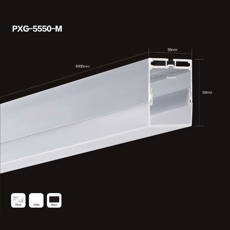 Caixa de luz linear LED com perfil de alumínio
