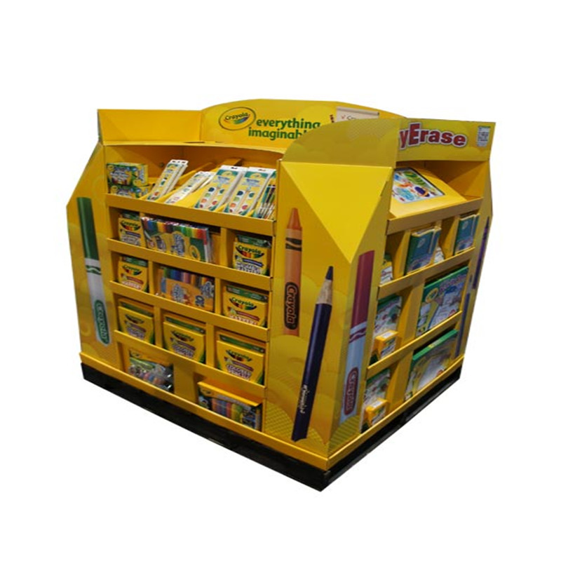Brinquedo personalizado de papelão montado carrinho de exposição de paletes de supermercado