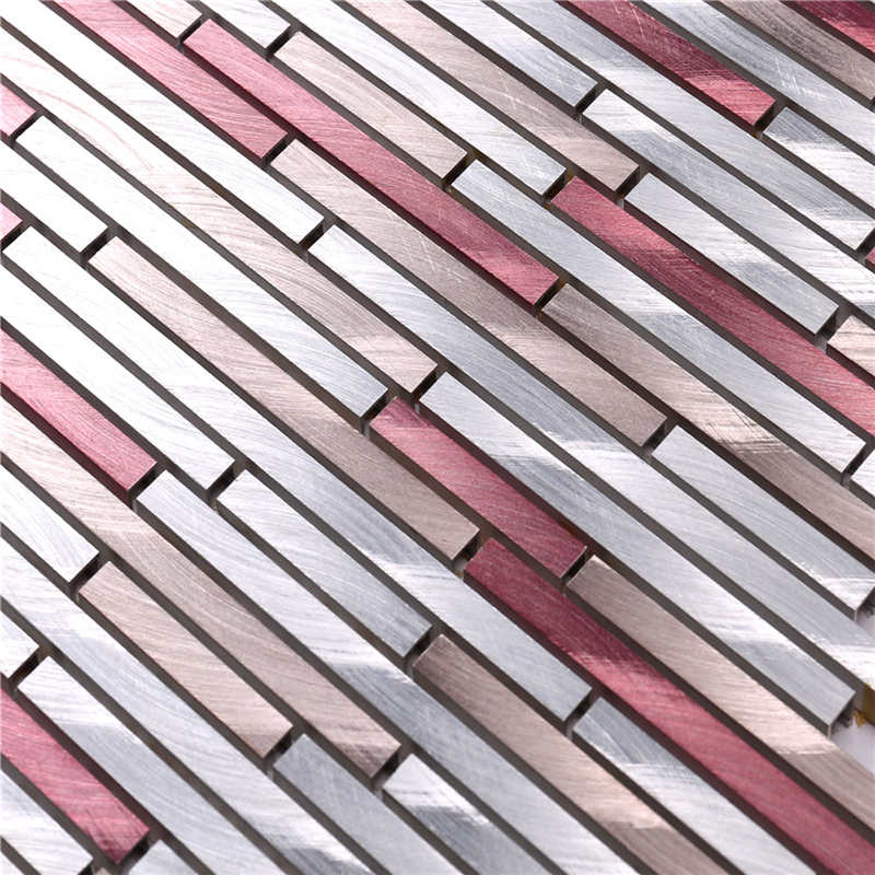 Telhas de alumínio do hotel do mosaico da tira linear vermelha