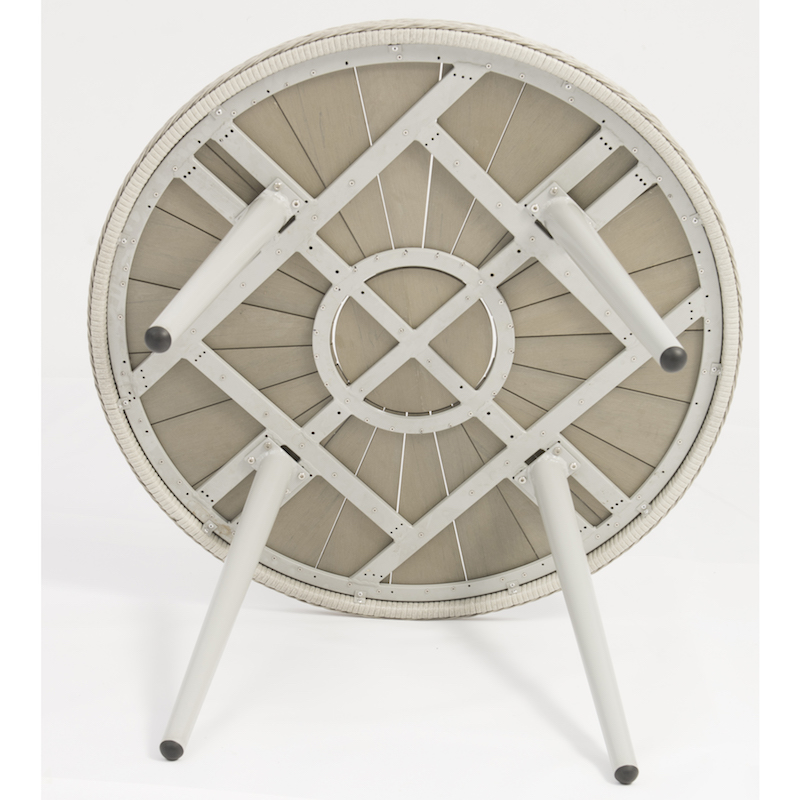 mobília exterior do rattan de alumínio mesa redonda ajustada com 4 cadeiras