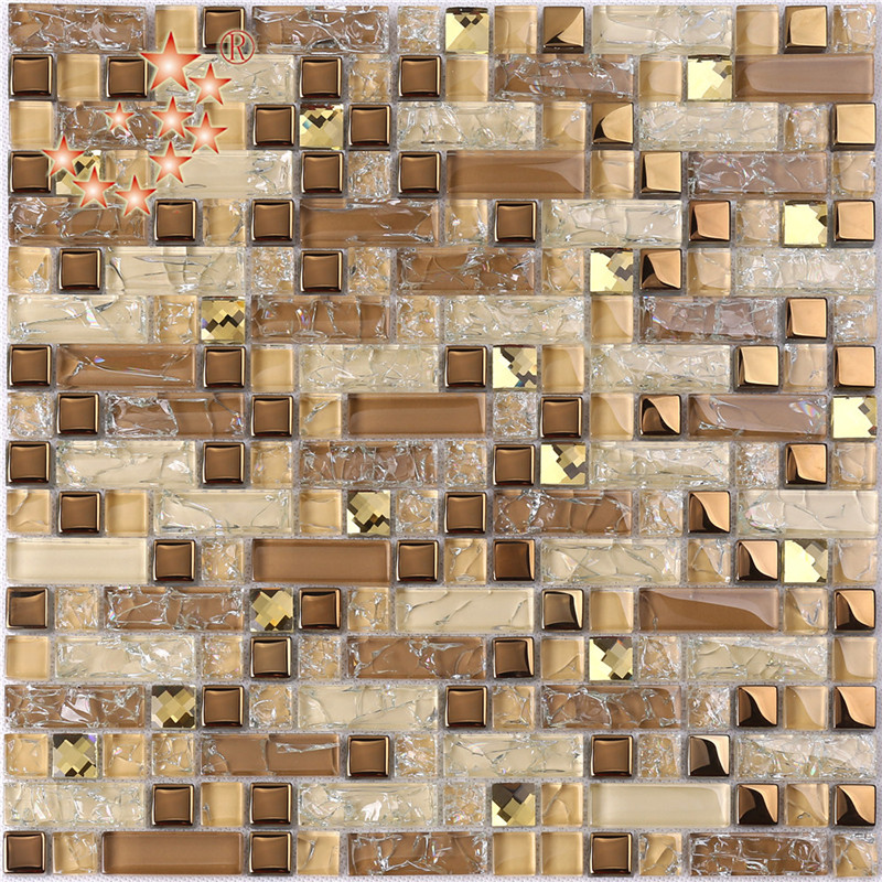 HY06 atacado adesivos de parede mix cor de cristal telha de vidro morrors mosaico fotos