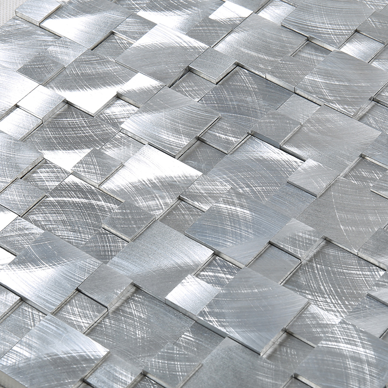 Telha de mosaico quadrada do metal da liga de alumínio da parede 3D da decoração da cafetaria do hotel