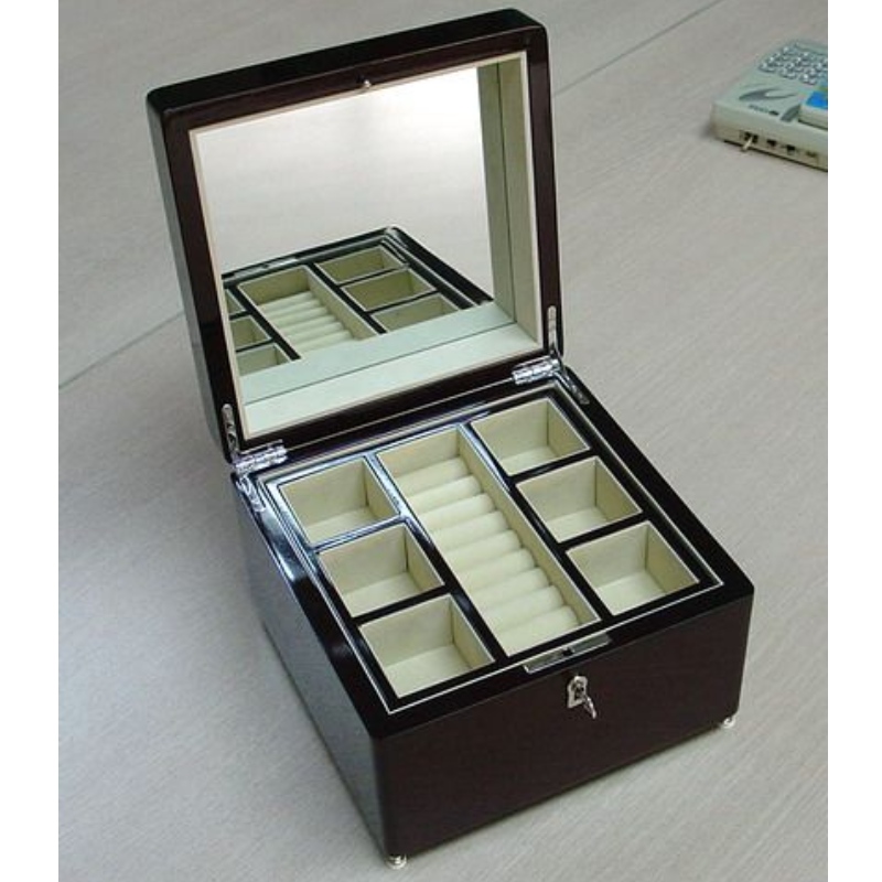 caixa de jóias de madeira