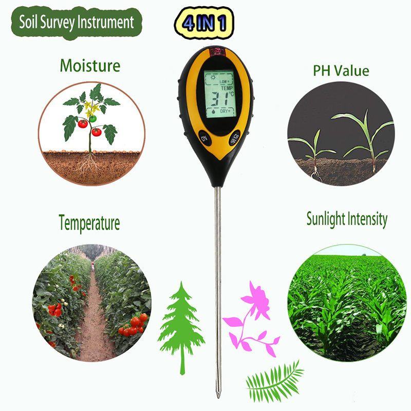 Kit de Teste de Solo para a Umidade Termômetro Mais Confiável Adequado para o Jardim Gramado Fazenda Ervas e Plantas