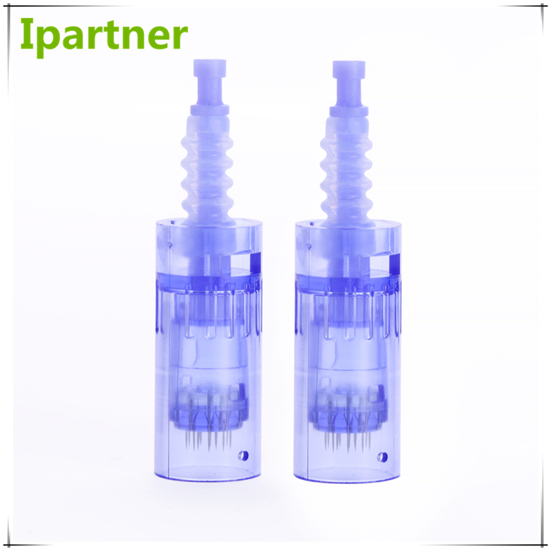 Ipartner 10 pcs conjunto de Substituição de 12 pinos Agulhas Cartuchos para Derma Pen Stamp EO esterilizado