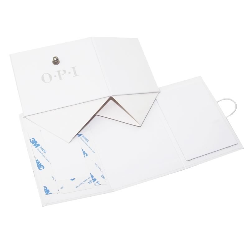 Caixa de papel de empacotamento dobrável da laminação lustrosa feita sob encomenda do logotipo da folha de prata da impressão