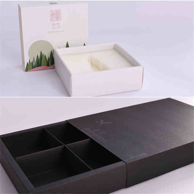 caixa de embalagem de caixa de gaveta de logotipos personalizados embalagem caixa de presente de deslizamento