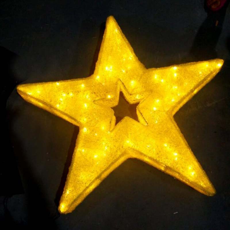 Decorações do Natal da estrela do diodo emissor de luz Estrelas brancas das luzes do diodo emissor de luz do branco