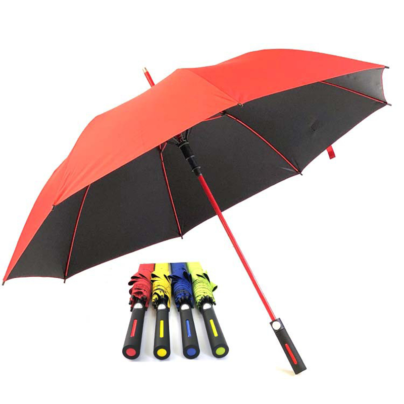 Quadro colorido da fibra de vidro da propaganda de 27 polegadas Guarda-chuva do golfe Guarda-chuva aberto da única camada auto