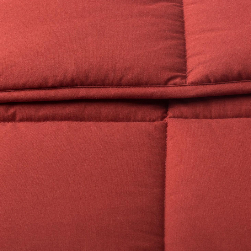 Cobertor de fibra oca acolchoada de cor sólida