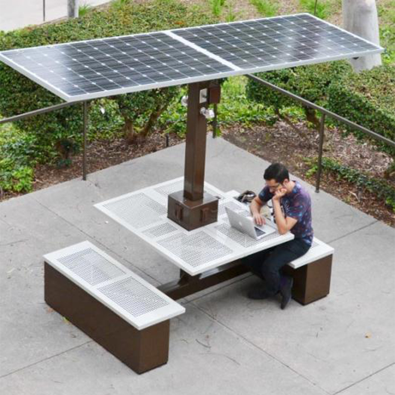 Fábrica de banco movido a energia solar de mesa de piquenique inteligente na China