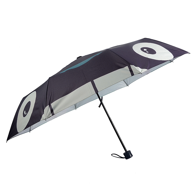 Guarda-chuva do saco de compras da impressão de Digitas com o guarda-chuva aberto manual personalizado de 3 dobras