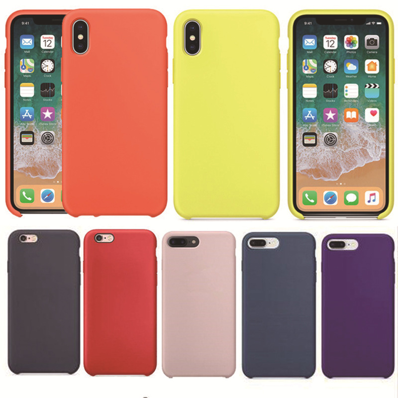 Qualidade superior 1: 1 original líquido real silicone phone case para iphone 6 7 8, a amostra disponível