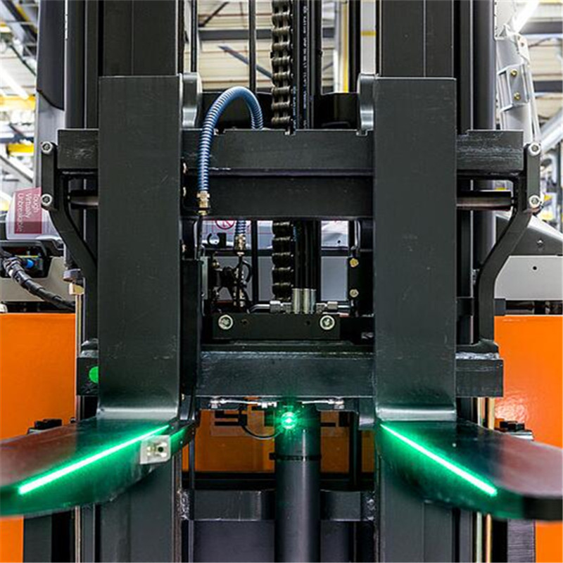 Boa luz de advertência do laser do verde do sistema do guia do laser da empilhadeira do serviço