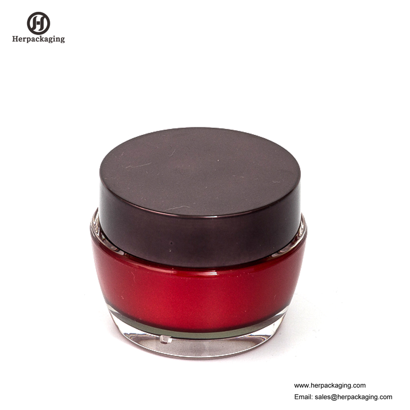 Jarro cosmético acrílico vazio redondo luxuoso de HXL224A