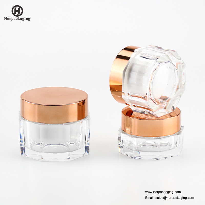 HXL225 luxo redondo frasco cosmético acrílico vazio