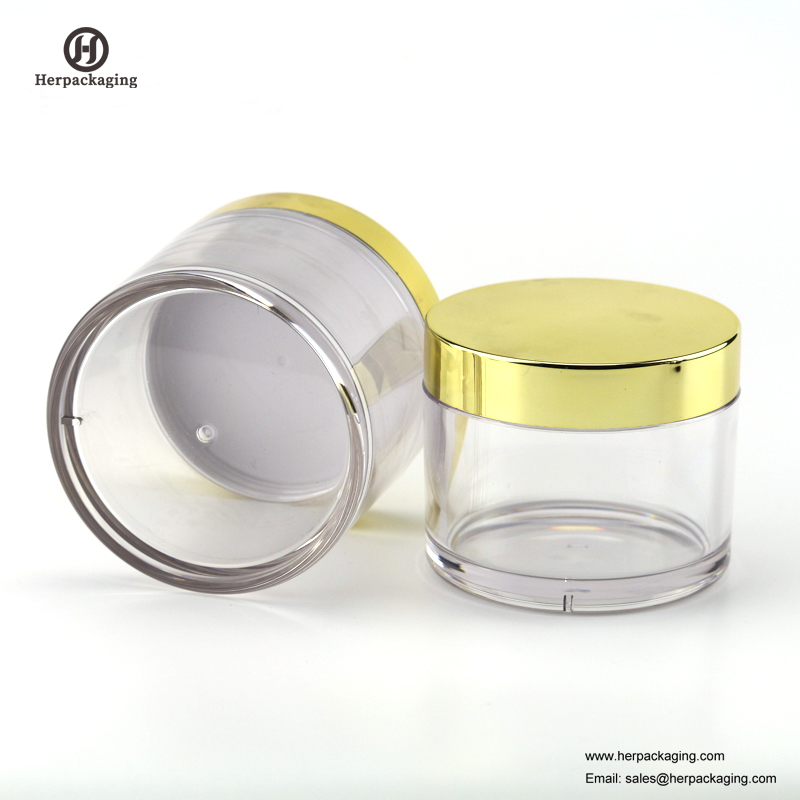 HXL237 luxo redondo frasco cosmético acrílico vazio