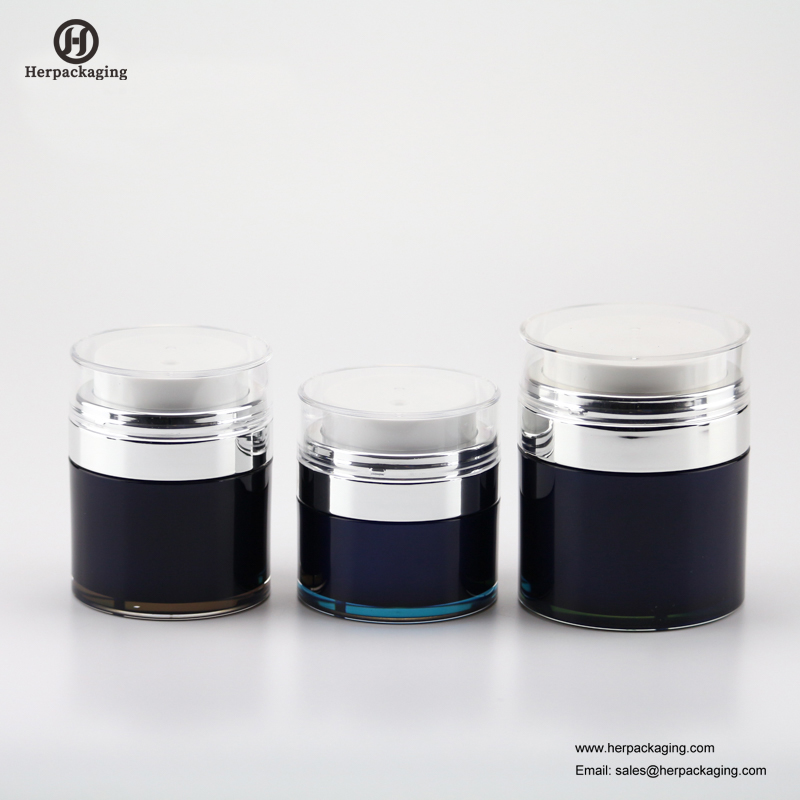 HXL417 luxo rodada frasco cosmético acrílico vazio