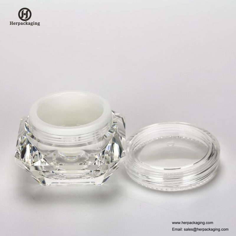 HXL2210 Frascos de Diamante Forma Luxo Acrílico Duplo Walled Vazio Cosméticos Creme jar