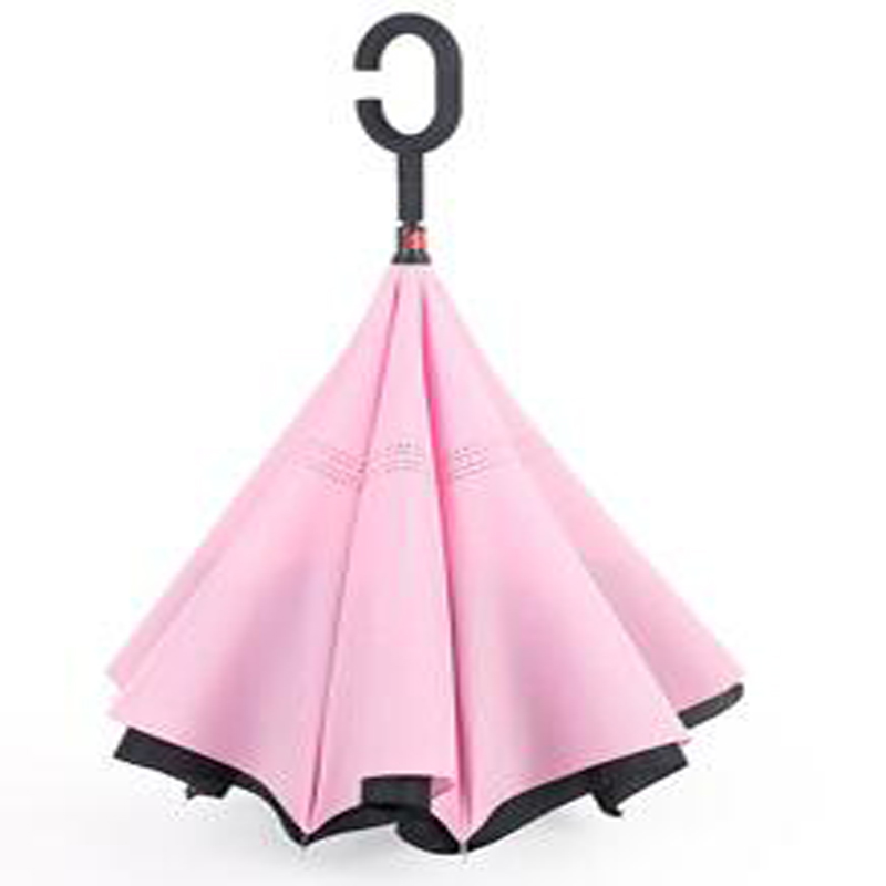 Guarda-chuva de cabeça para baixo invertida invertida com dentro para fora Design u0026 C-shaped Drop-Free Handle