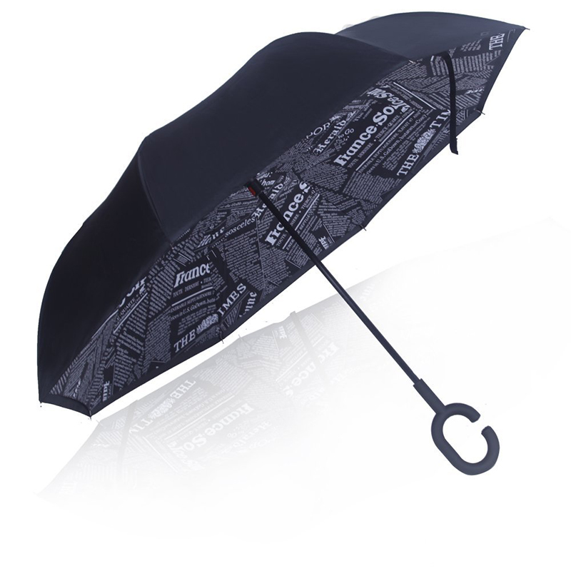 2019 guarda-chuva invertido invertido das flores da engrenagem da chuva do carro autônomo