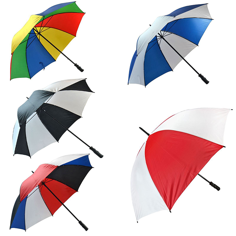 Guarda-chuva aberto manual do marketing com o guarda-chuva grande à prova de vento do golfe do quadro da fibra de vidro