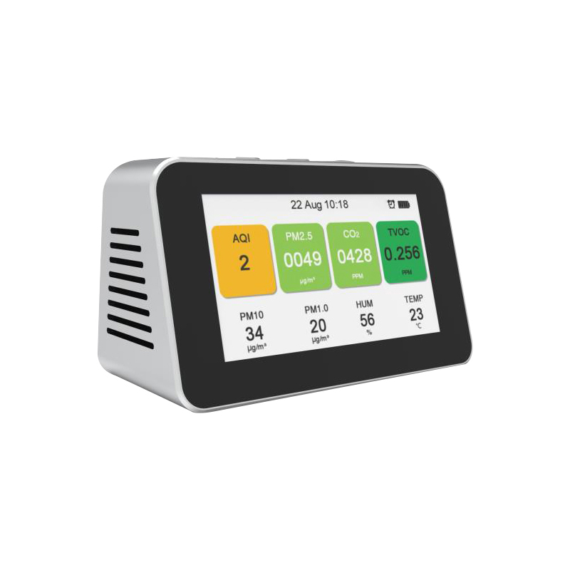 Sensor de laser PM2.5 Detector Portátil Detector de Ar Preciso C02 Monitor de Qualidade do Ar Testador de Temperatura Manter Iluminação Bateria de Lítio