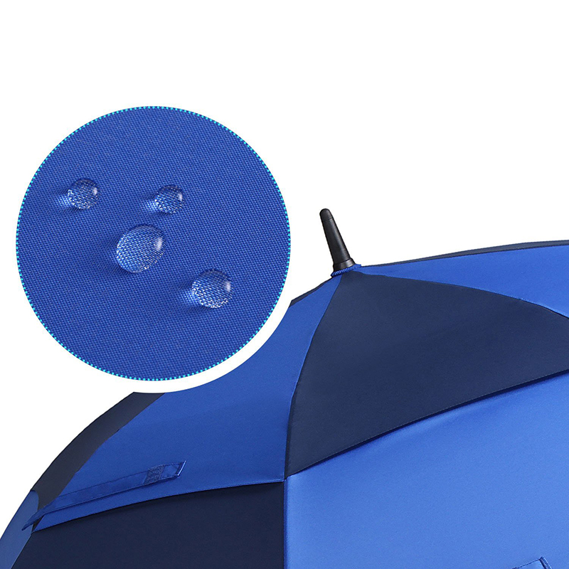 Grande guarda-chuva feito sob encomenda do golfe da impressão do dossel dobro chuvoso exterior reto