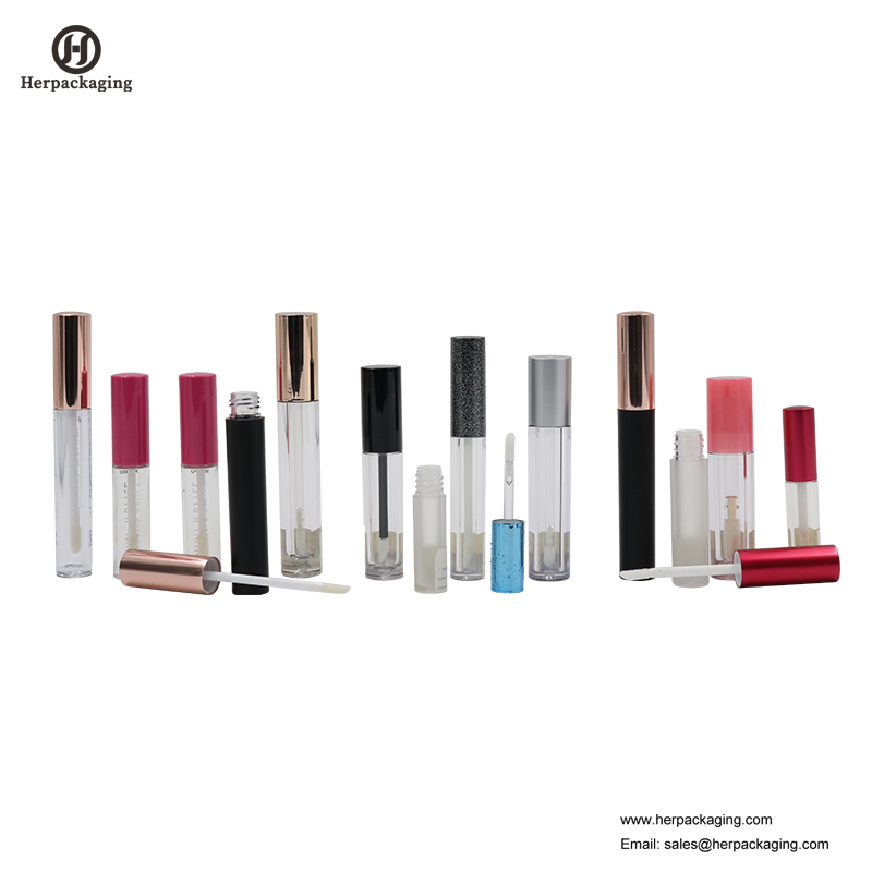 HCL306 Clear Plastic Vazio lip gloss tubos para produtos cosméticos cor flocados aplicadores de brilho labial