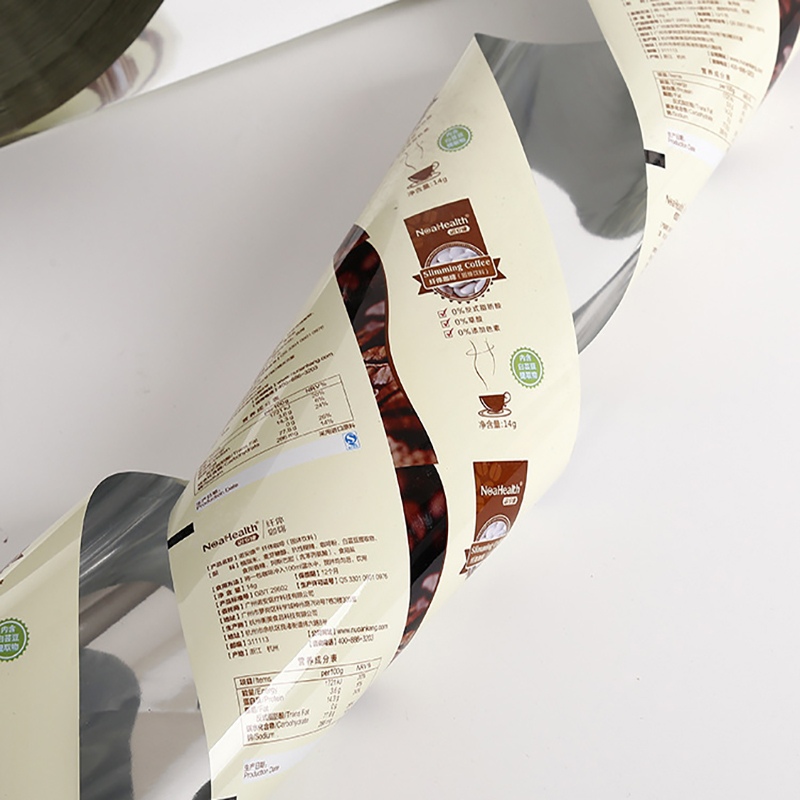 Filme de embalagem de café de folha de alumínio de impressão personalizada