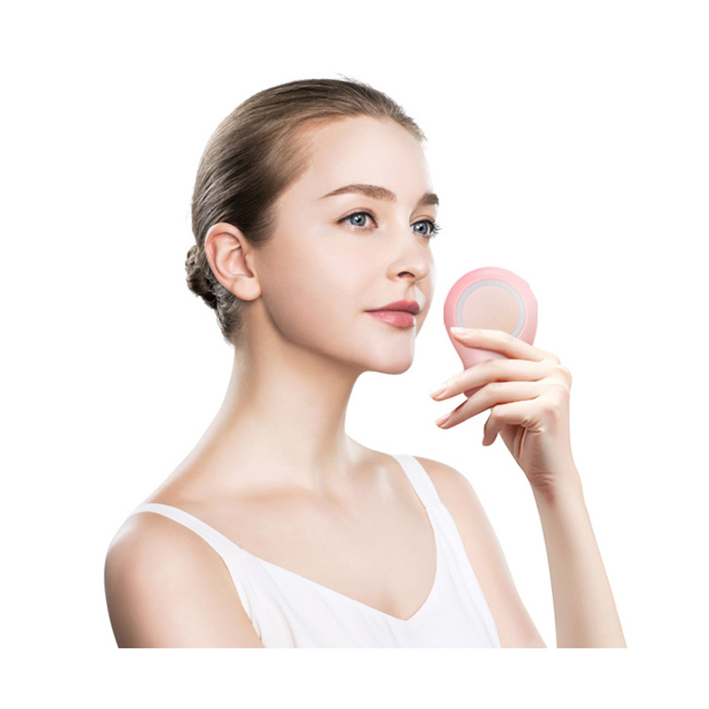 Massageador facial LED. Massager facial da terapia da luz do diodo emissor de luz da foto de 3 cores, dispositivo leve da terapia para a acne, cuidado de endurecimento da pele da vibraço