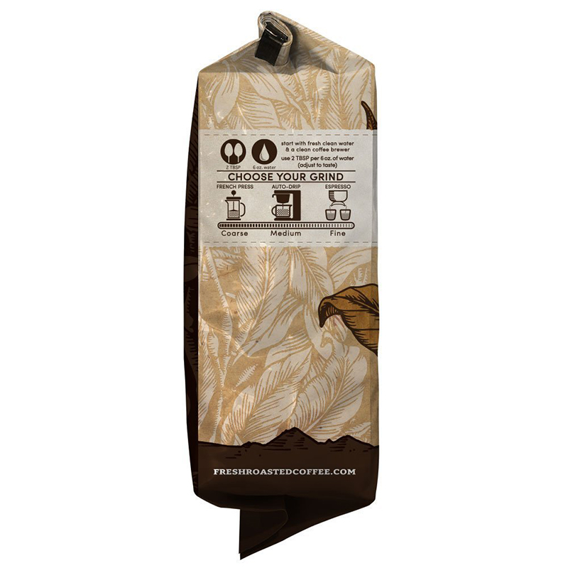 Lateral gusset fundo plano personalizado impresso laminado gotejamento de grãos de café e café moído saco de embalagem de alumínio