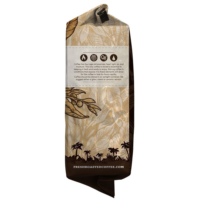 Lateral gusset fundo plano personalizado impresso laminado gotejamento de grãos de café e café moído saco de embalagem de alumínio