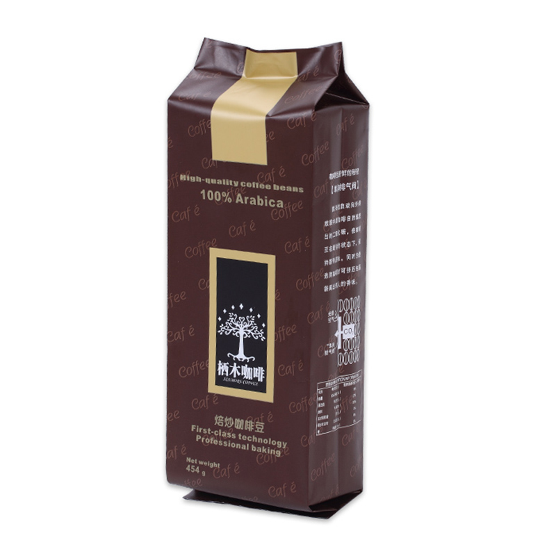 Saco de café de empacotamento Ziplock do saco de café com o laço da lata da válvula Material de café biodegradável impresso de empacotamento do saco de café com a parte inferior lisa