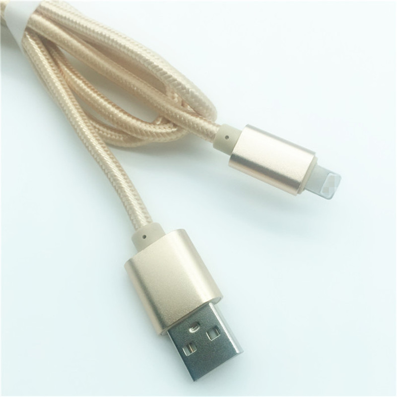 KPS-1005CB 8PIN 2M Cabo de dados USB rápido trançado em nylon de alta qualidade 2A para Iphone