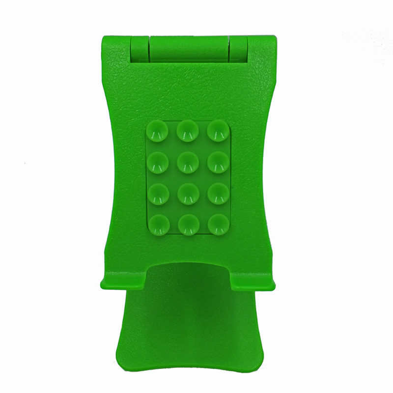 Suporte dobrável ajustável verde do telefone do silicone