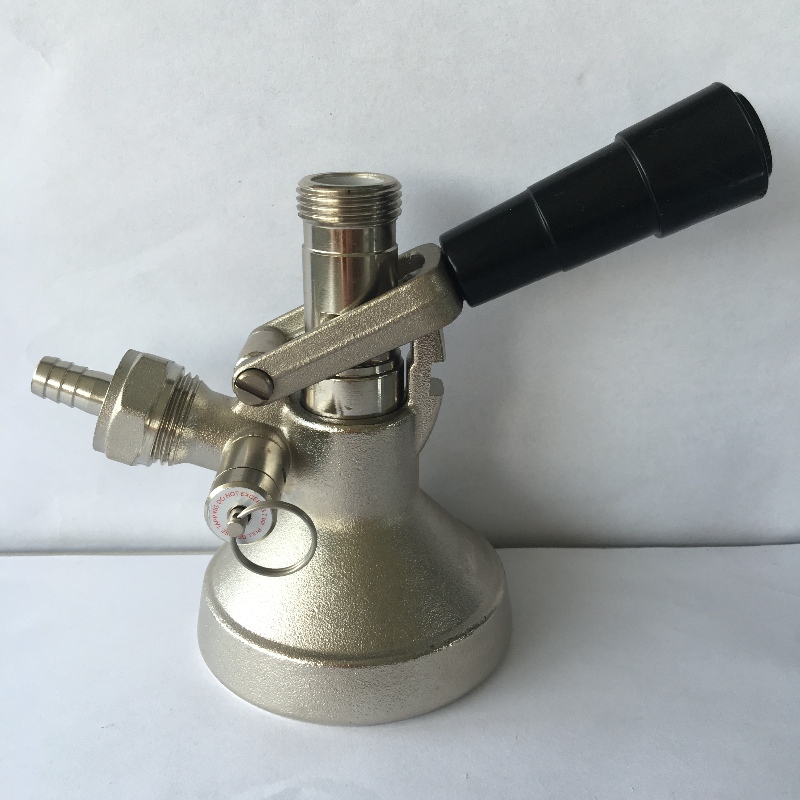 Acoplador de barril de cerveja tipo G com válvula de alívio de pressão Alavanca de alavanca de design ergonômico com aço inoxidável