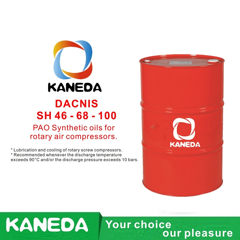 KANEDA DACNIS SH 32- 46 - 68 - 100 PAO Óleos sintéticos para compressores de ar rotativos.